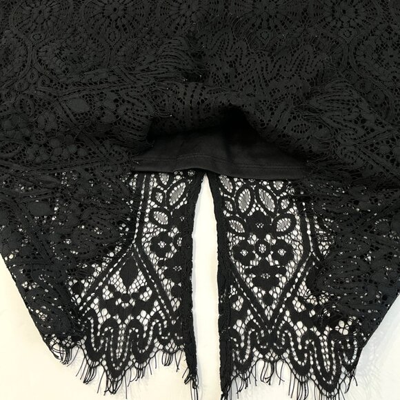 Lulus Remarkable Sheer Lace Short Sleeve Knee Length Dress Womens Size XL - Picture 8 of 12